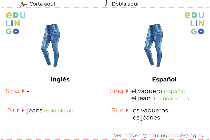 Ficha de Vocabulario Vaquero en inglés para imprimir, practicar y aprender